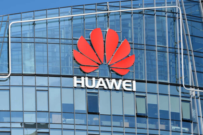 Vilnius,,March,27:,Huawei,Logo,On,A,Building,On,March