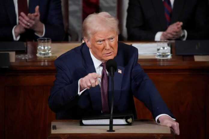 U.s.,President,Donald,Trump,Addresses,A,Joint,Session,Of,Congress