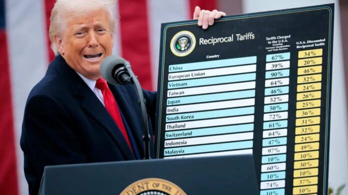 image (4).png President Donald Trump holds up a chart while announcing his “Liberation Day” tariffs at the White House on April 2, 2025 in Washington, DC.