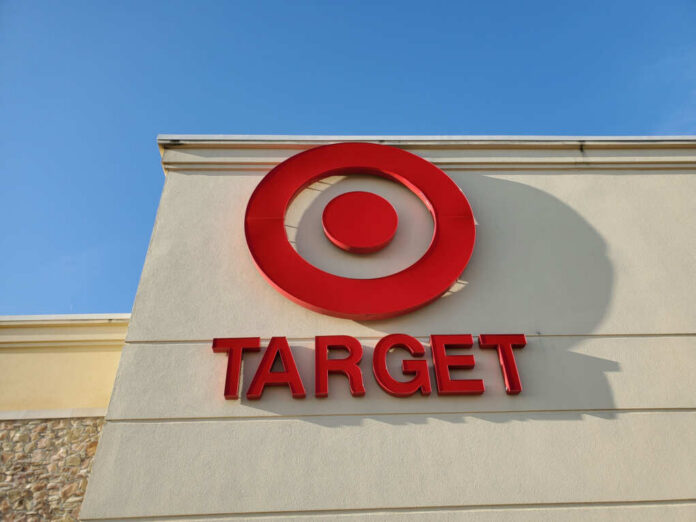 Target store sign against a clear blue sky