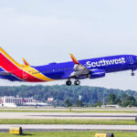 Passenger Panic: Unruly Incident Sparks Terror A Southwest Airlines airplane taking off from an airport runway