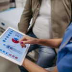 One in Four “Healthy” Americans Facing Death Nurse showing a patient health data on a tablet