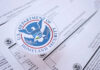 Close-up of U.S. Department of Homeland Security seal on official documents