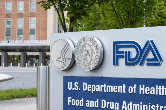 Signage of the U.S. Department of Health and Human Services and FDA