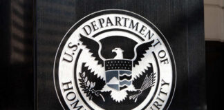 Seal of the U.S. Department of Homeland Security displayed on a building