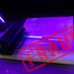 Mystery Man Exploits Dead Teen’s Identity A passport under UV light with a stamp indicating fraud