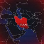 Nuclear War Boast, Restraint Claim Collide Map of the Middle East with Iran highlighted in red