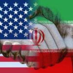 Hezbollah Claims Trump Deal Benefits Iran Handshake overlaid with United States and Iran flags