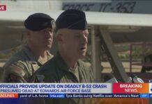 B-52 goes down in fiery crash at Edwards Air Force Base