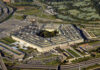 Pentagon Air Scare Triggers Lockdown Aerial view of the Pentagon building surrounded by roads and greenery