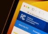 Culture War Erupts Over TV Warnings Close-up of the Federal Communications Commission website displayed on a screen