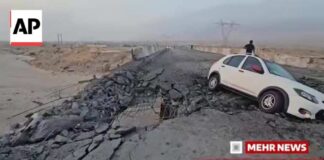 US strikes severely damage a bridge near Bandar Abbas in Iran