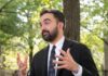 NBA Star Slams NYC Mayor’s Threat Man in a suit gesturing while speaking outdoors
