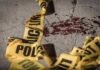 Shock Ad Twists A Murder Map Crime scene tape near blood on pavement