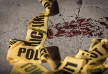 Shock Ad Twists A Murder Map Crime scene tape near blood on pavement