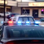 Why A Fifth-Grade Trip Turned Deadly Police car with flashing red and blue lights in a parking lot