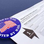 Justices Reject GOP Challenge To Ballots I Voted by Mail sticker on absentee ballot application form