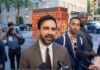 Media Ban Showdown: Trump Vs. NYC Mayor Zohran Mamdani speaking to reporters on a city sidewalk
