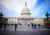 War Powers Showdown Brews Inside Democrats United States Capitol building with visitors on the plaza