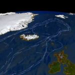 UN Warns: 2.8°C Nightmare Looms Satellite view of North Atlantic with ocean current paths