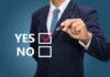 New 2028 Poll Reveals Two Early Front-Runners Business professional indicating a yes choice with a pen